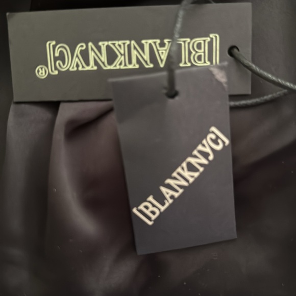 NWT Blank NYC Black Vegan Leather Puffer Belted Jacket Fall Winter Warm - Picture 11 of 12